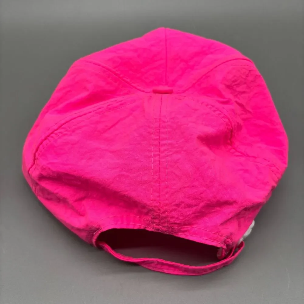 Vintage Cummins Racing Hat Neon Pink Strapback Adjustable Rope Cap Nylon 80s - Picture 4 of 9